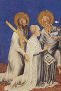 Andre Beauneveu The Duc de Berry between his parron saints andrew and John the Baptist (mk08) oil painting artist